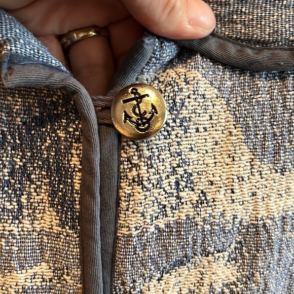 Vintage tapestry seaside lighthouse quaint beach nautical jacket blazer size 2XL - Picture 4 of 16